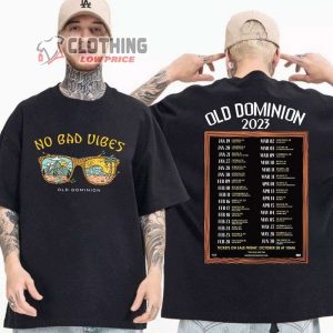 Old Dominion No Bad Vibes Tour Dates 2023 Tour Shirt, Old Dominion No Bad Vibes Tour T-Shirt, Old Dominion Tour 2023 Shirt