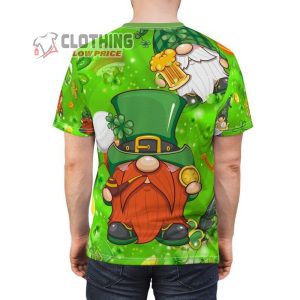 Patrick’s Day Gnomes Shamrocks All Over Print Shirts, Happy St Patrick’s Day Leprechaun Gnomies Costume, St Patricks Day Gifts, Patrick Day 2023 Shirt