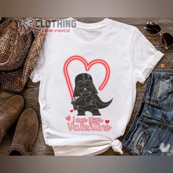 Star Wars Darth Vader I Am Your Valentine T-Shirt, Star Wars Lightsaber Forge Darth Vader Heart Merch Tee