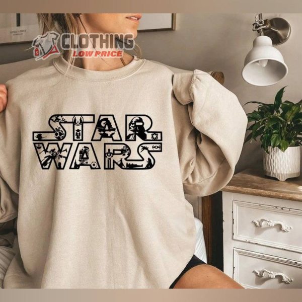 Star Wars Disneyland Galaxy Edge Merch Star War Baby Yoda Darth Vader Matching Disney Sweatshirt