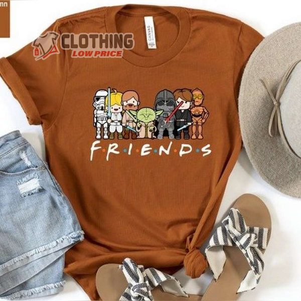 Star Wars Team Characters Friends Merch, Star Wars Cartoon Tee, Star Wars Lightsaber Forge Darth Vader T-Shirt