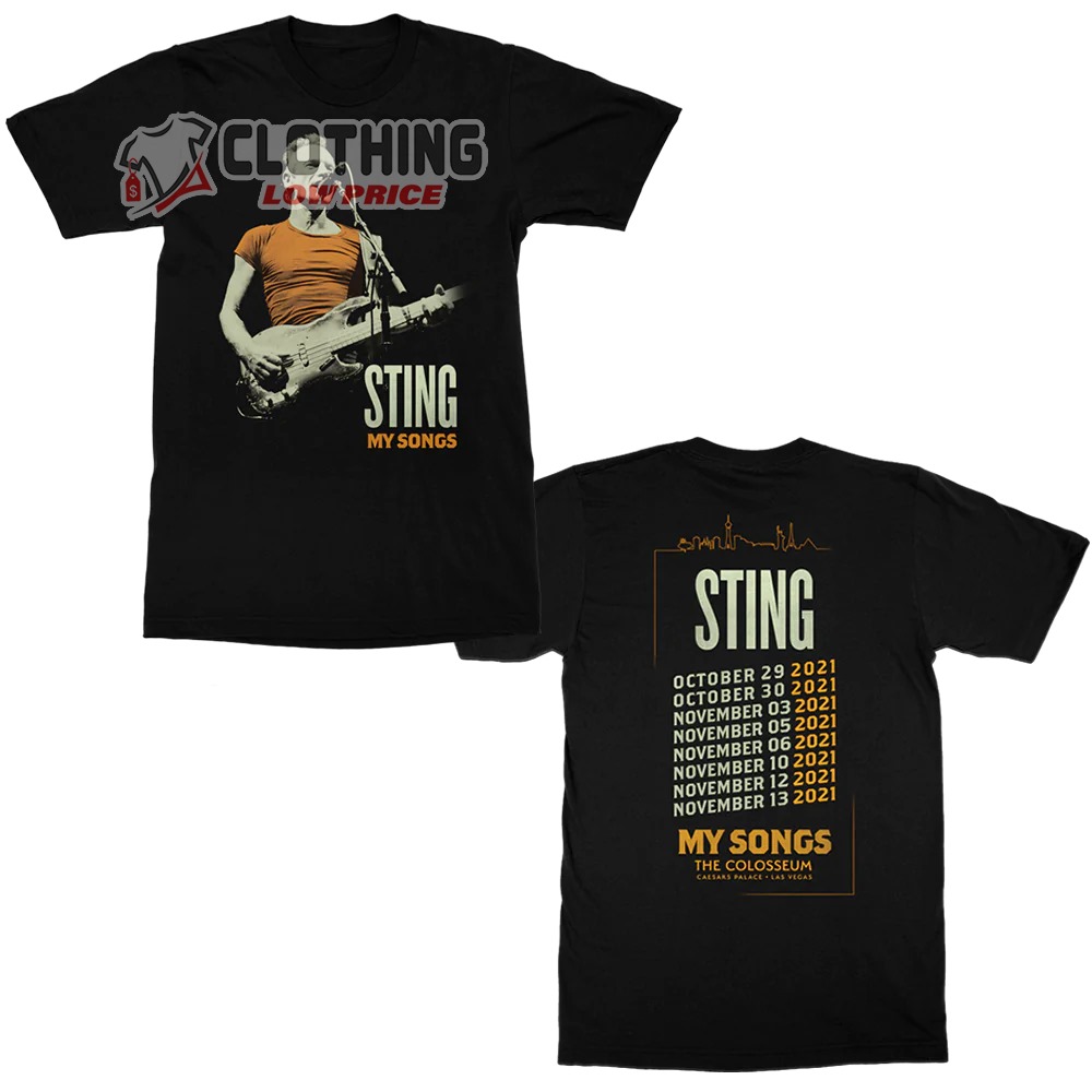 Sting My Songs Tour Setlist 2023 Poster Merch, Sting Tour 2023 Albums