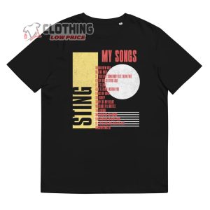 Sting My Songs Tour Setlist 2023 Poster Merch, Sting Tour 2023 Albums Shirt,Sting Tour Australia Uk Las Vegas Norway Germany Tour T-Shirt