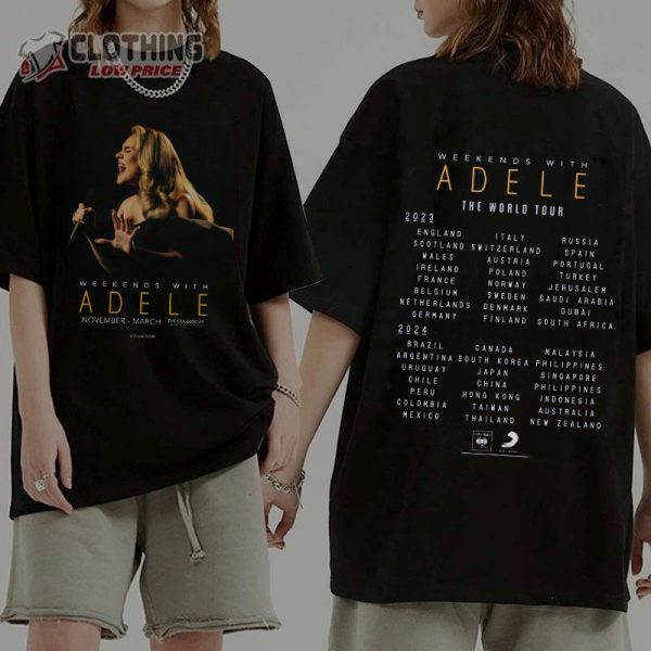 Adele Tour 20232024 Weekends With Adele Merch Adele Las Vegas World