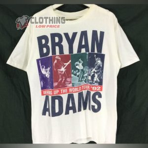 Vintage Waking Up The World Tour Bryan Adams Shirt, Bryan Adams Christmas Time Merch, Bryan Adams Concert 2023 Gift