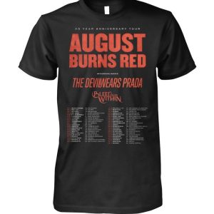 20 Year Anniversary Tour August Burns Red Merch August Burns Red Anniversary Shirt August Burns Red World Tour 2023 Setlist T-Shirt