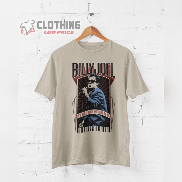 Billy Joel Madison Square Garden Tour 2023 T-Shirt  Billy Joel Rock And Roll Band Vintage Retro Unisex Tee