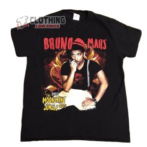 Bruno Mars The Moonshine Jungle Tour 2013 T- Shirt, Best Song Of Bruno Mars T- Shirt, Bruno Mars Concert 2023 Merch, Bruno Mars Las Vegas 2023 Gift
