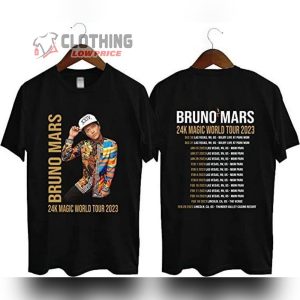 Bruno Mars World Tour 2023 Merch Bruno Mars Dolby Live Las Vegas T Shirt Bruno Mars World Tour 2023 Shirt Bruno Mars Tour 2023 Hoodie1