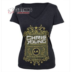 Chris Young New Tour Merch Chris Young Fan Club T Shirt Chris Young New Album Woman Tee