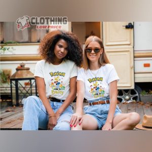 Custom Pokemon Squad Your Name On T Shirt Cute Pikachu Tee Matching Group Kids And Adult Shirt Personalized Pokemon Short Sleeve Shirt 5