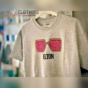 Elton John Album Covers T Shirt Elton John Net Worth Glasses Shirt1