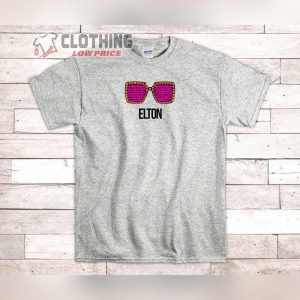 Elton John Album Covers T Shirt Elton John Net Worth Glasses Shirt2