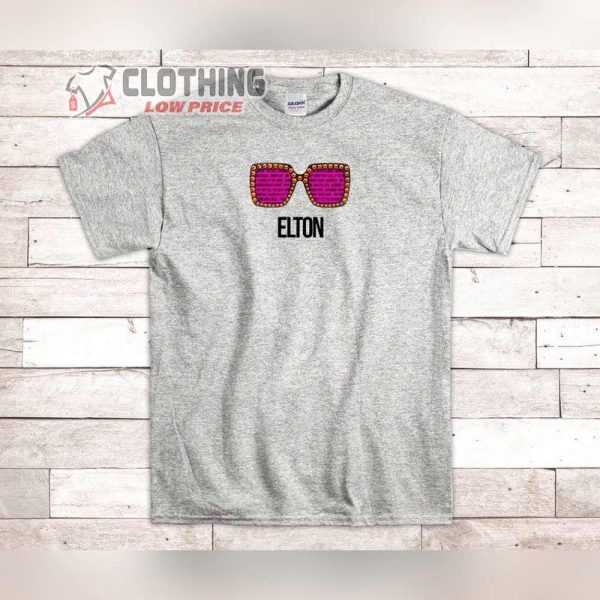 Elton John Album Covers T-Shirt, Elton John Net Worth Glasses Shirt