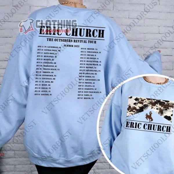 Eric Church The Outsiders Revival Tour Summer 2023 Merch Eric Church Country Music Shirt The Outsiders Revival Tour Summer 2023 Setlist T-Shirt