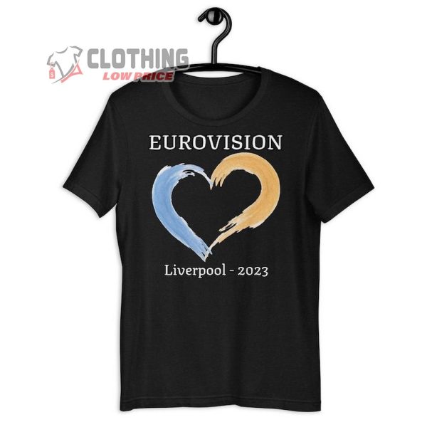 Eurovision Liverpool Heart 2023 Merch Eurovision Liverpool UK Ukraine 2023 T-Shirt