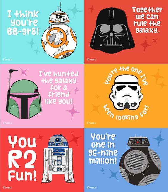 Free Printable Star Wars Valentines Day Cards