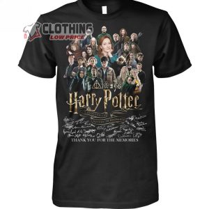 Harry Potter Anniversary Return To Hogwarts Merch Harry Potter Thank You For The Memories T-Shirt