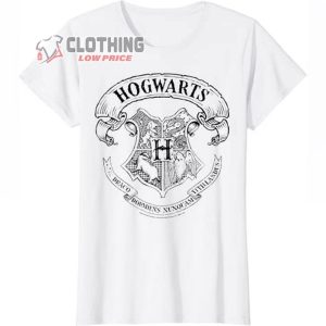 Harry Potter Simple Hogwarts Crest Outline Merch Harry Potter Movie Film Shirt Hogwarts School Logo T-Shirt