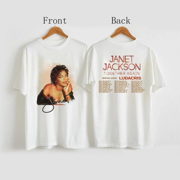 Janet Jackson Tour 2023 Together Again Tour 2023 Merch Together Again Tour Shirt Janet Tour 2023 Setlist T-Shirt