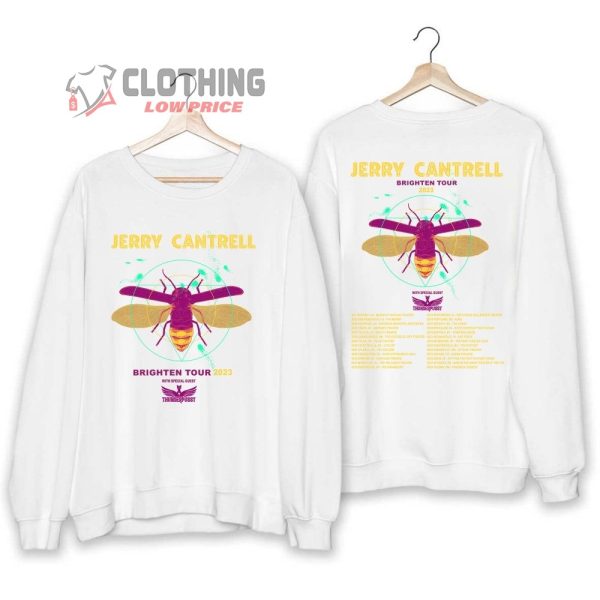 Jerry Cantrell Brighten Tour 2023 Merch Jerry Cantrell 2023 Concert For Fan Shirt Jerry Cantrell Brighten Tour 2023 With special Guest T-Shirt