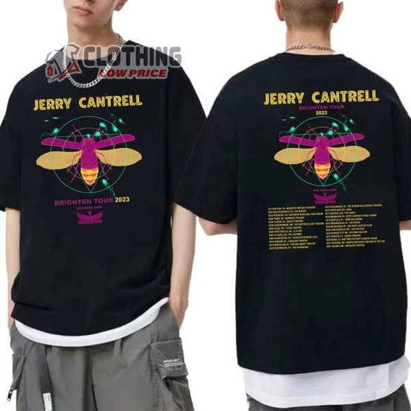 Jerry Cantrell Brighten Tour 2023 Merch Jerry Cantrell 2023 Concert For Fan Shirt Jerry Cantrell Brighten Tour 2023 With special Guest T-Shirt