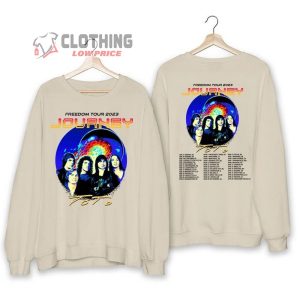 Journey 2023 Freedom Tour Unisex T Shirt 2023 Journey Tour With Special Guest ToTo Sweatshirt Journey Concert Tee Journey Band Gift For Fan Merch3