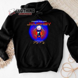 Journey Freedom Tour 2023 Rock Band 50Th Anniversary Tour Dates Merch Journey 2023 Freedom Tour With Special Guest ToTo T-Shirt