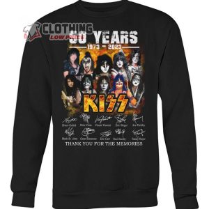 Kiss 50 Years 1973-2023 Thank You For The Memories Merch Kiss World Tour 2023 Shirt Kiss End Of The Road Tour 2023 T-Shirt