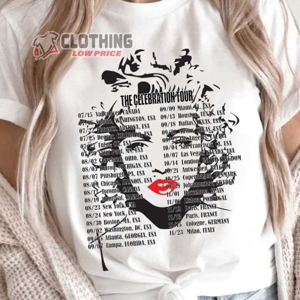 Madonna The Celebration Tour Dates 2023 Merch The Celebration Tour Shirt Madonna Queen Of Pop T-Shirt