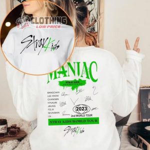 Maniac World Tour 2023 Sweatshirt Stray Kids Maniac Tour 2023 Unisex T Shirt Stray Kids New Concert Shirt Stray Kids Sweatshirt2