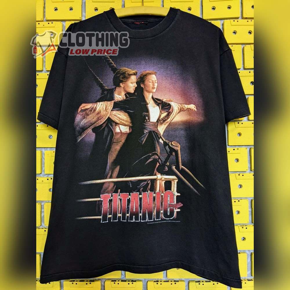 My Heart Will Go On Vintage 1998 Titanic T-Shirt James Cameron Epic Romance  Disaster Film Movie T-Shirt - ClothingLowPrice
