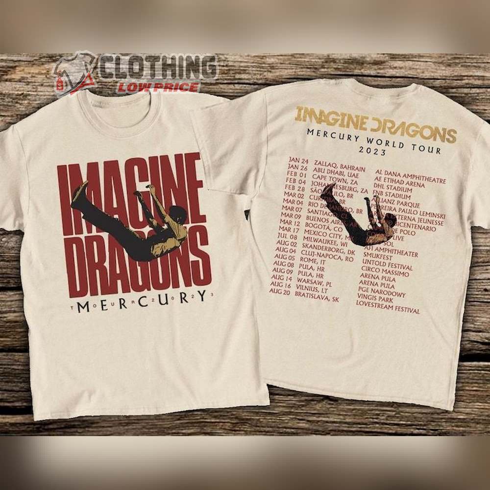 Imagine Dragon Mercury World Tour 2023 Unisex Shirt, Imagine Dragon Fan
