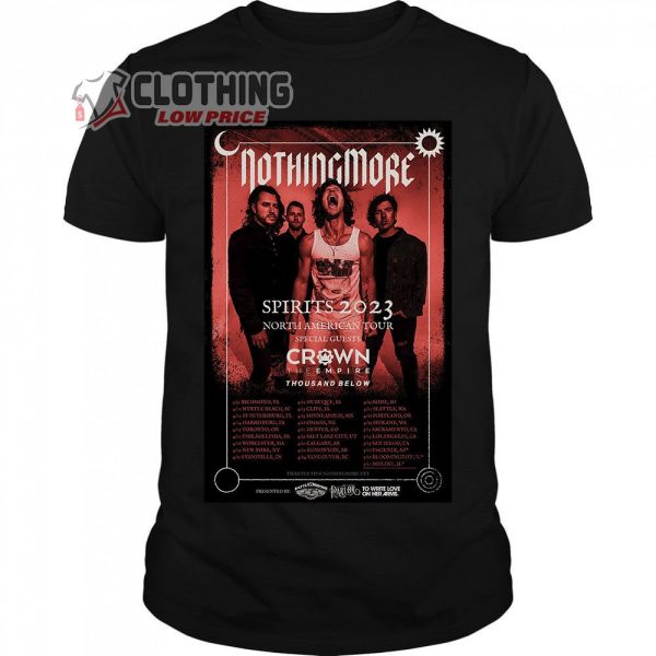 Nothing More Spirits 2023 Tour Merch Nothing More Spirits 2023 North American Tour T-Shirt