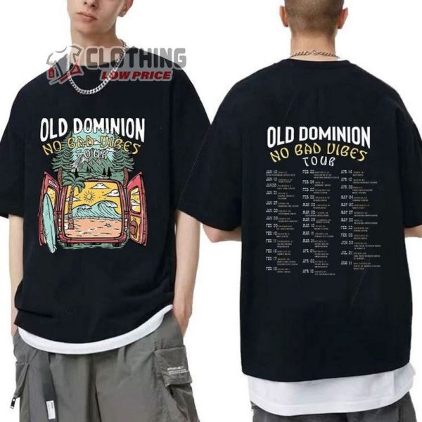 Old Dominion No Bad Vibes Tour 2023 With Special Guests Merch, Old