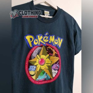 Pokemon First Generation Nintendo Staryu Arbok Charizard Blastoise Venusaur Nidoking T-Shirt Pokemon Master Pokemon Inspired T-Shirt