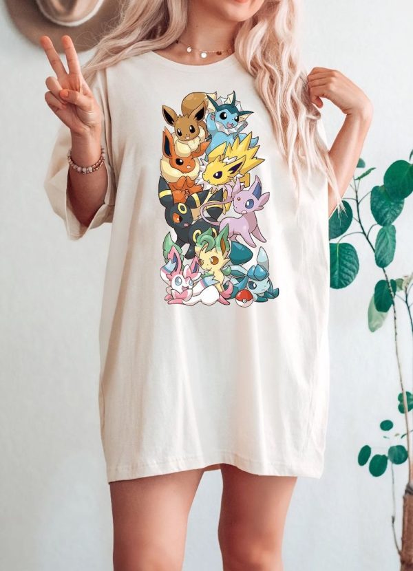 Pokemon Gifts T-Shirt Cute Pikachu Tee Matching Group Kids And Adult Shirt Personalized Pokemon Short Sleeve Shirt