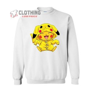 Pokemon Sweatshirt Pikachu T-Shirt Cute Pikachu Tee Personalized Pokemon Short Sleeve Shirt