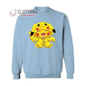 Pokemon Sweatshirt Pikachu T Shirt Cute Pikachu Tee Personalized Pokemon Short Sleeve Shirt 2