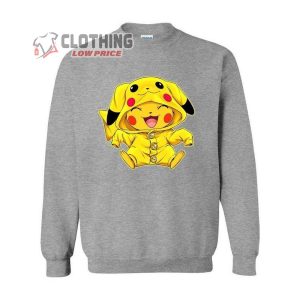 Pokemon Sweatshirt Pikachu T Shirt Cute Pikachu Tee Personalized Pokemon Short Sleeve Shirt 3