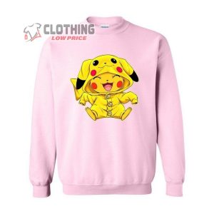 Pokemon Sweatshirt Pikachu T Shirt Cute Pikachu Tee Personalized Pokemon Short Sleeve Shirt 4