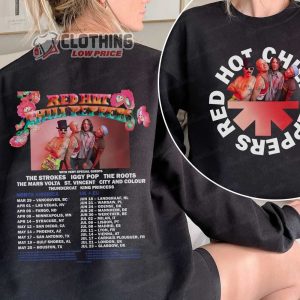 Red Hot Chili Peppers 2023 Tour North America Merch Red Hot Chili Peppers Tour Setlist Shirt Red Hot Chili Peppers Album T Shirt 2