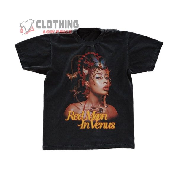 Red Moon In Venus Album Merch Kali Uchis Airbush Style R&B Shirt Kali Uchis Red Moon In Venus Tour T-Shirt