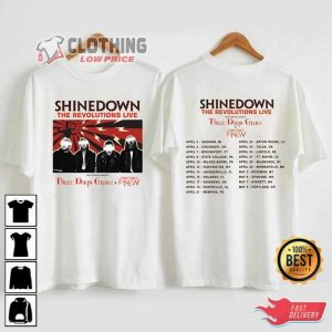 Shinedown The Revlutions Live Tour 2023 Merch Shinedown The Revlutions Live Tour With Special Guests Shirt Shinedown World Tour Dates 2023 T-Shirt