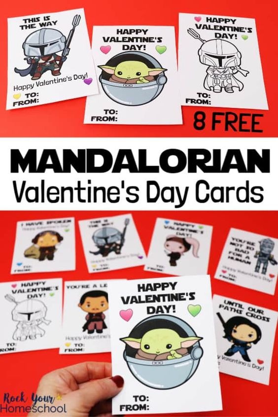 Star Wars Mandalorian Valentine Cards
