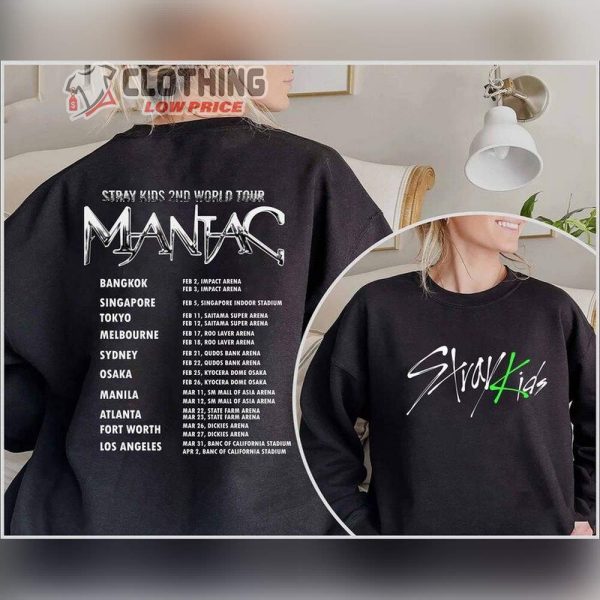Stray Kids Maniac World Tour 2023 Unisex T-Shirt, Stray Kids Maniac Tour Unisex Shirt, Stray Kids North America Merch, Stray Kids Hoodie
