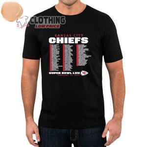 Supper Bowl LVII Kansas City Chiefs 2023 Setlist Merch Super Bowl LVII Game Highlights T-Shirt
