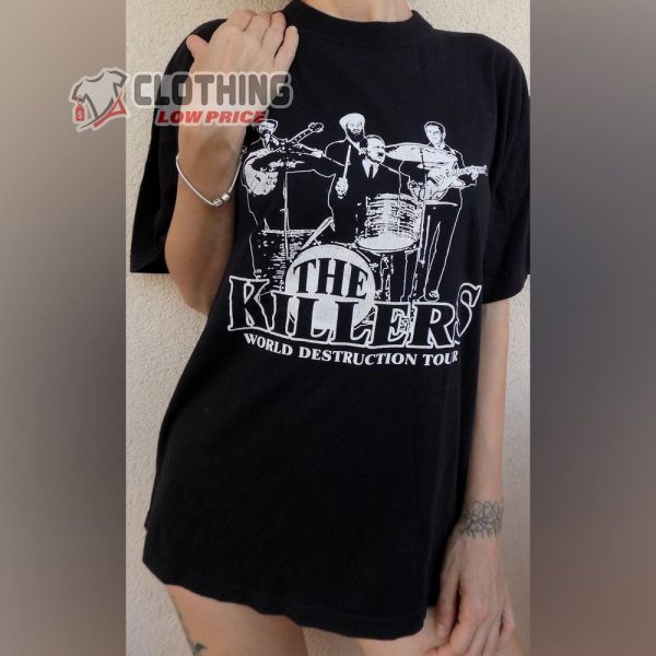 The Killers World Destruction Tour T- Shirt, The Killers Latest Album Merch, Are The Killers A Christian Rock Band Gift T- Shirt