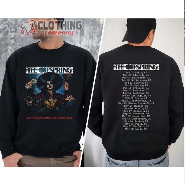 The Offspring Let The Bad Times Roll Tour 2022 – 2023 Merch The Offspring 2023 Rock Concert Shirt The Offspring World Tour 2023 T-Shirt