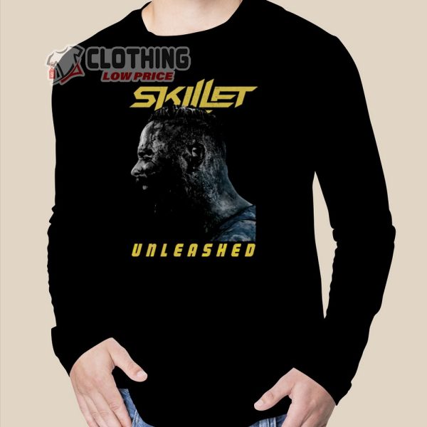 Unleashed Skillet Merch Skilet Europe Tour Shirt Skillet Rock Band 2023 Shirt Skillet World Tour 2023 T-Shirt